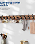 Rustic Coat Rack with 10 Hooks - From Where -