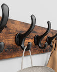 Rustic Coat Rack with 10 Hooks - From Where -
