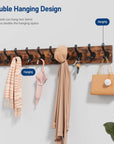 Rustic Coat Rack with 10 Hooks - From Where -