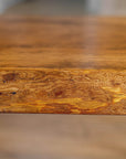 Rustic Hairpin Leg Wood Bench - From Where -