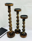 Rustic Wedding Candle Holder Set of 3 - From Where -