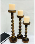 Rustic Wedding Candle Holder Set of 3 - From Where -