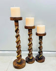 Rustic Wedding Candle Holder Set of 3 - From Where -