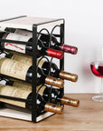 Rustic Wood Countertop Wine Rack - From Where -