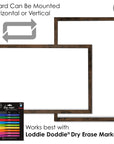 Rustic Wooden Frame White Board - From Where -