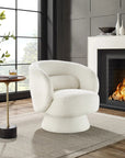 Saboor Swivel Accent Chair - From Where -