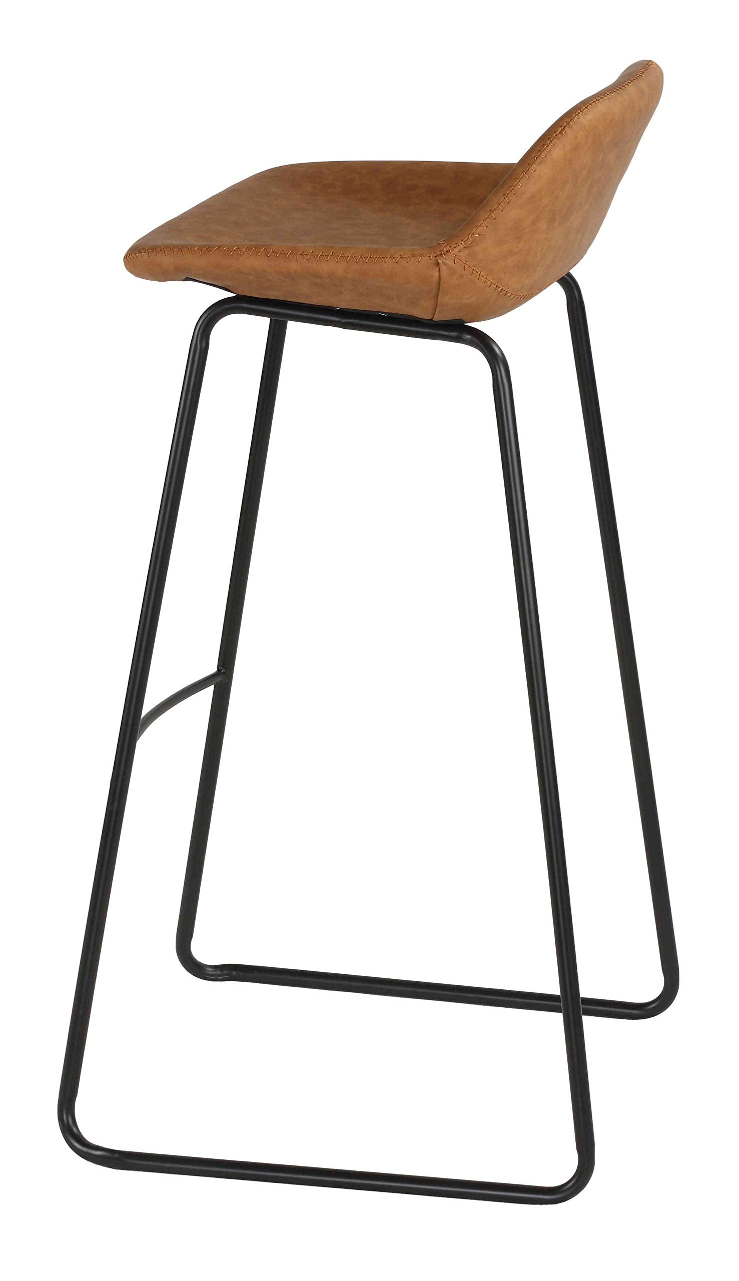 Saddle Brown Barstool (Set of 2) - From Where -
