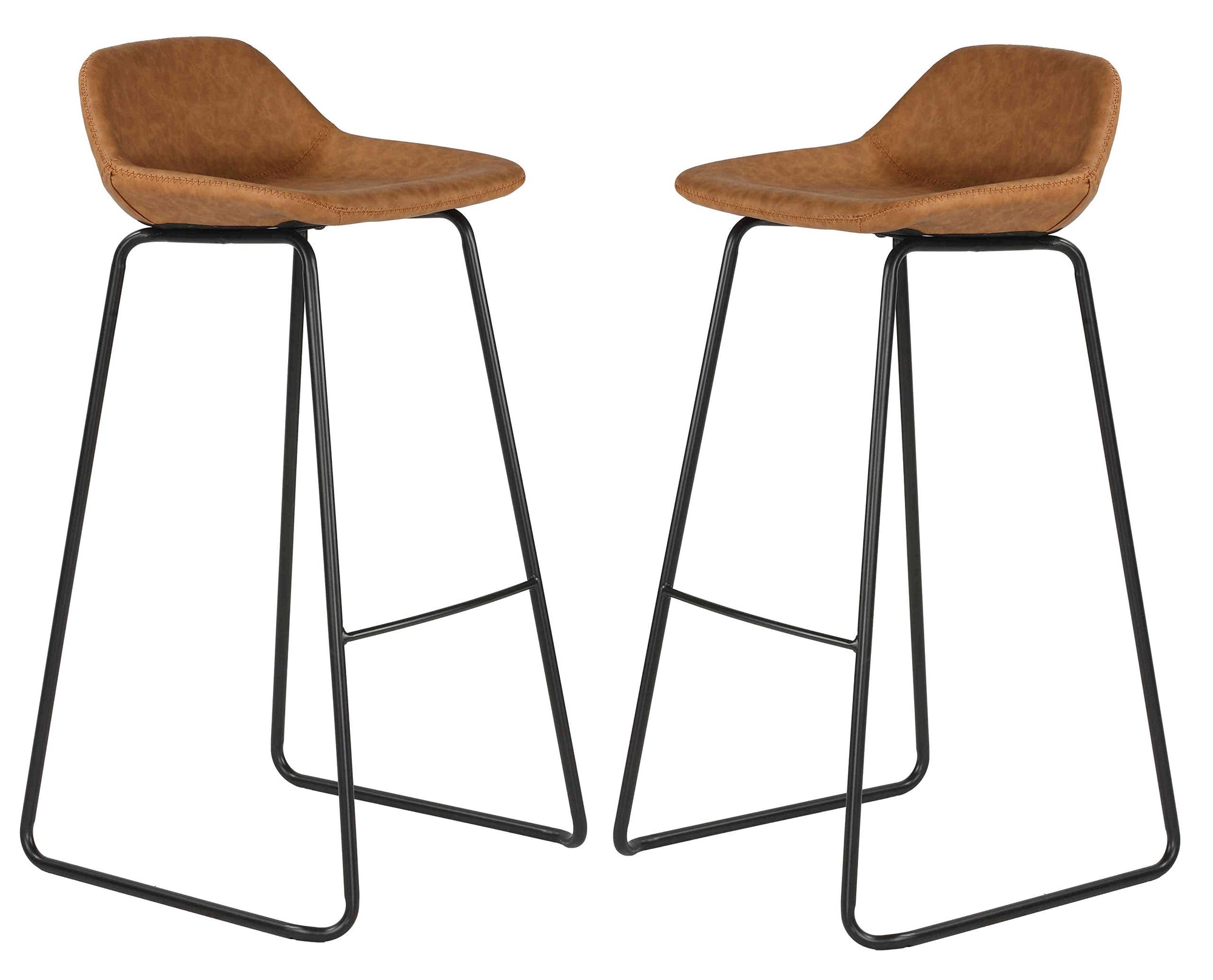 Saddle Brown Barstool (Set of 2) - From Where -
