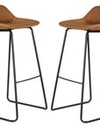 Saddle Brown Barstool (Set of 2) - From Where -