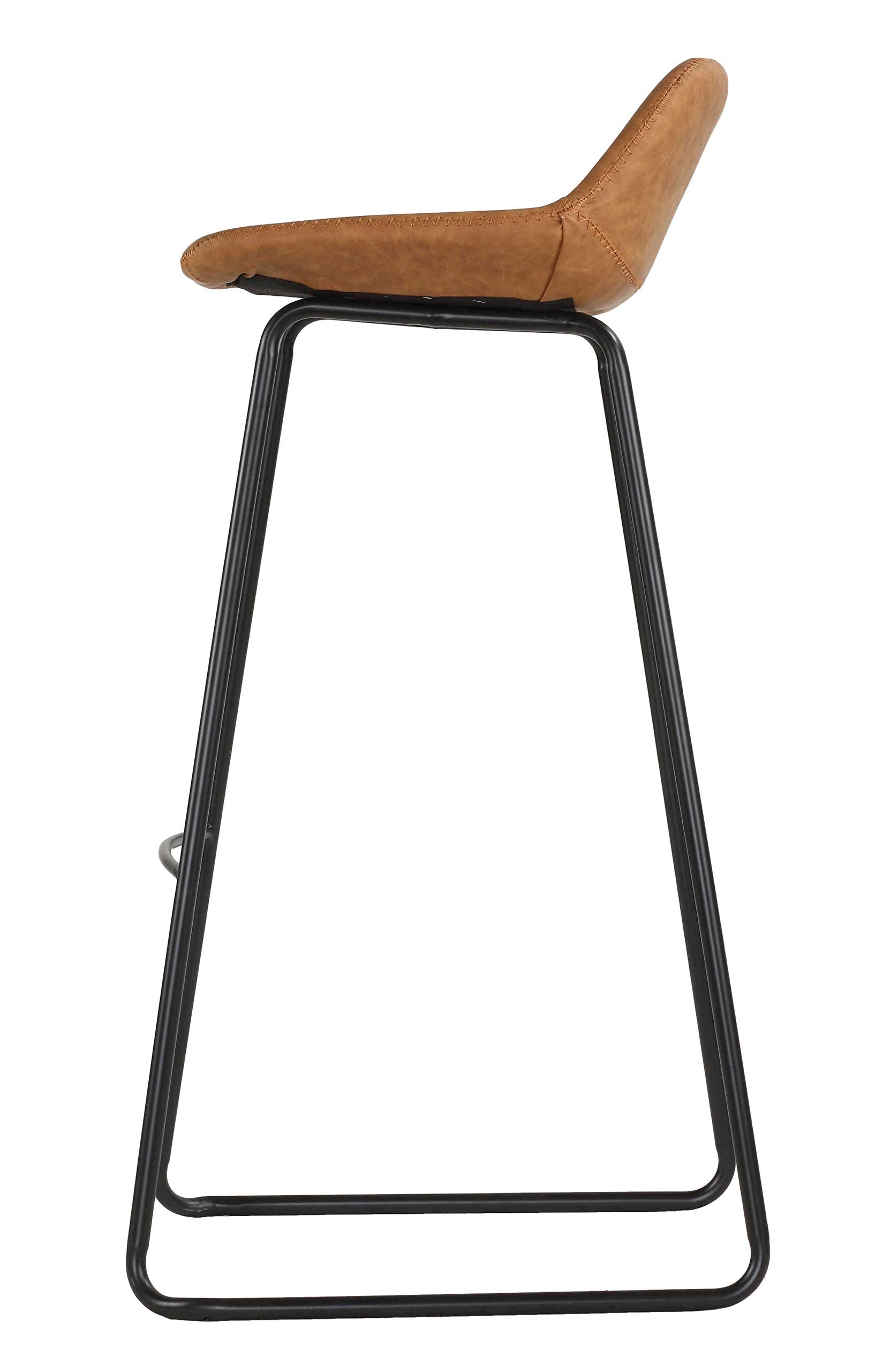 Saddle Brown Barstool (Set of 2) - From Where -