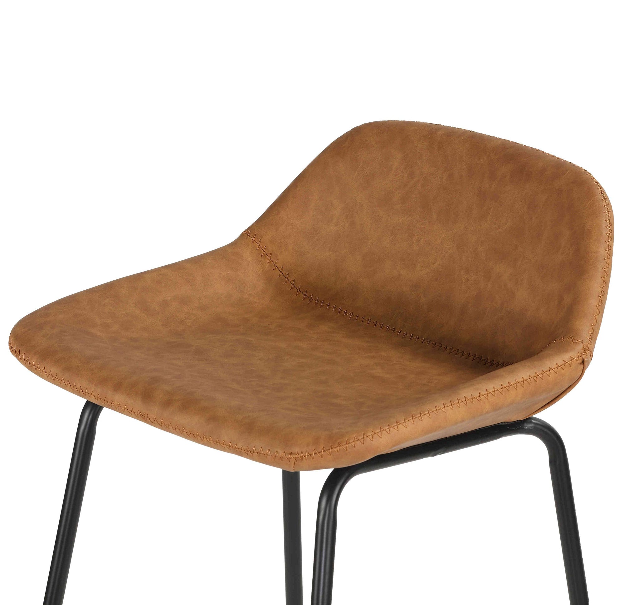 Saddle Brown Barstool (Set of 2) - From Where -