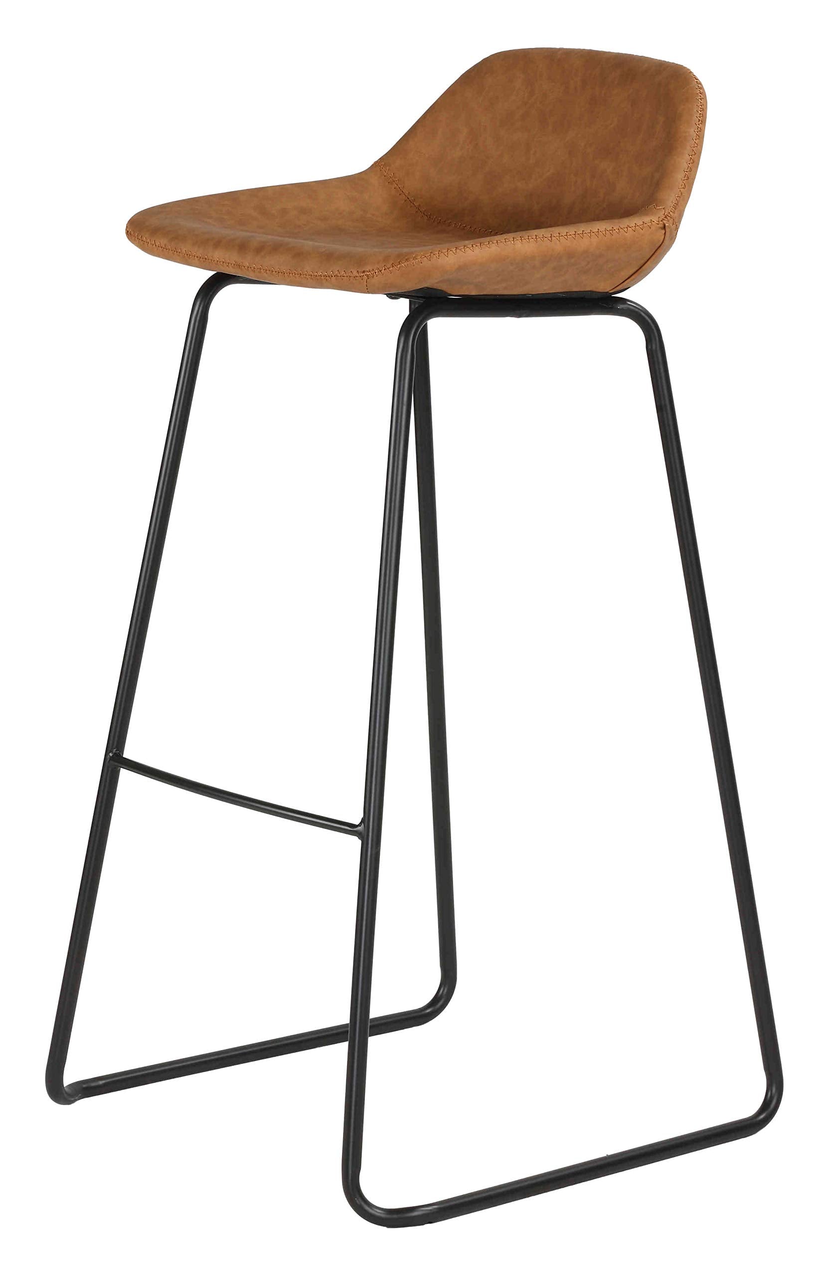 Saddle Brown Barstool (Set of 2) - From Where -