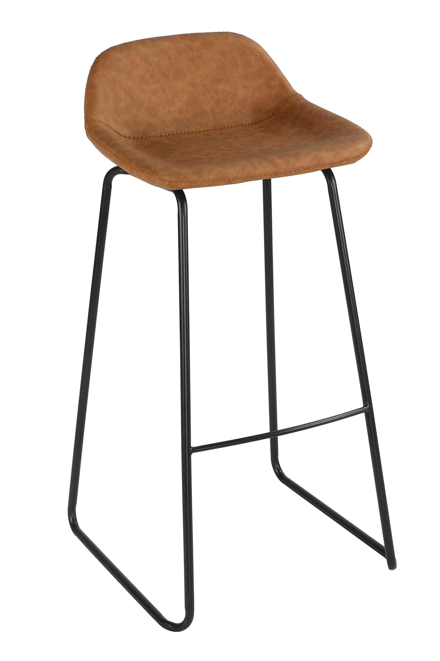 Saddle Brown Barstool (Set of 2) - From Where -
