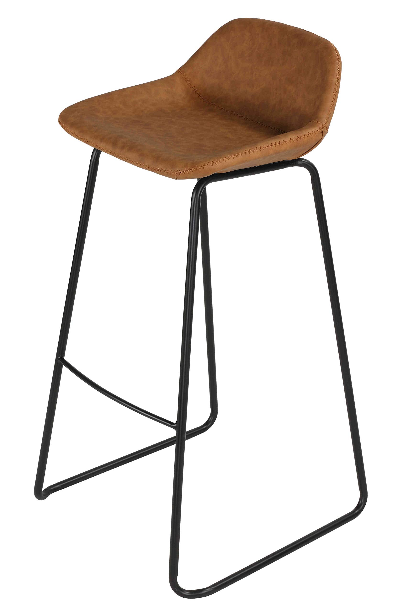Saddle Brown Barstool (Set of 2) - From Where -
