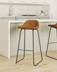 Saddle Brown Barstool (Set of 2) - From Where -