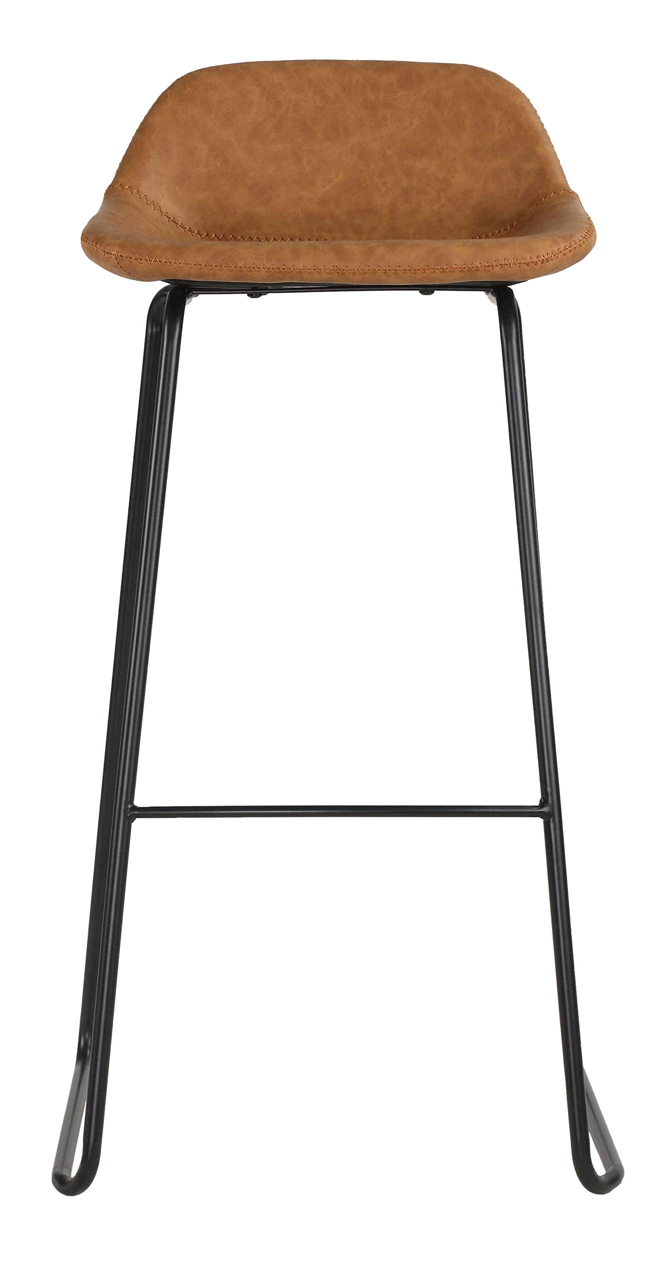 Saddle Brown Barstool (Set of 2) - From Where -
