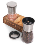 Salt and Pepper Set with Wood Tray - From Where -