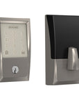 Schlage Encode Smart Wi - Fi Deadbolt with Century Trim in Satin Nickel - From Where -