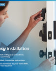 Schlage Encode Smart Wi - Fi Deadbolt with Century Trim in Satin Nickel - From Where -