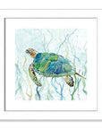 Sea Turtle Swim II Painting Print - From Where -