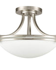 Semi Flush Glass Mount Ceiling Light - From Where -