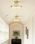 Semi Flush Glass Mount Ceiling Light - From Where -