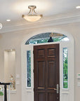 Semi Flush Glass Mount Ceiling Light - From Where -
