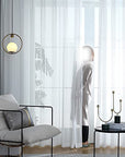 Semi Sheer Voile Window Curtain - From Where -