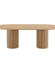 Senja 95" Oval Oak Dining Table - From Where Finds -
