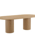 Senja 95" Oval Oak Dining Table - From Where Finds -