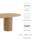 Senja 95" Oval Oak Dining Table - From Where Finds -