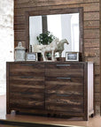 Serafina 6 - Drawer Dresser with Mirror - From Where -