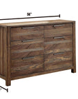 Serafina 6 - Drawer Dresser with Mirror - From Where -