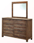 Serafina 6 - Drawer Dresser with Mirror - From Where -