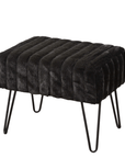 Serenta SuperMink Fauxfur Ottoman Bench - From Where -