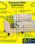Serta Copenhagen Rolled Arm Sofa - From Where -
