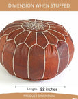 Set of 2 Moroccan Poufs Ottoman - From Where -