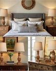 Set of 2 Rustic Farmhouse Table Lamp - From Where Finds -