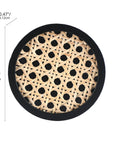 Set of 4 Unique Wooden Rattan Coasters - From Where -