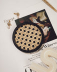 Set of 4 Unique Wooden Rattan Coasters - From Where -