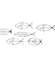 Set of 6 Metal Fish Wall Art, Industrial Style Decor - Olivia & May: For Home or Garden Use - From Where -