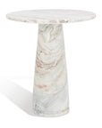 Valentia Tall Round Marble Accent Table- SFV9703B-2BX