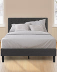 Shalini Upholstered Platform Bed Frame with USB Ports - From Where Finds -