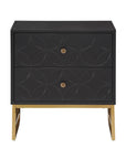 Shiloh Arched Gold Metal End Table - From Where -