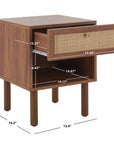 Silvanna Rattan Nightstand - From Where Finds -