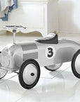 Silver Race Car Ride-On