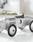 Silver Race Car Ride-On
