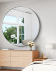 Silver Round Mirror - From Where -