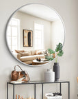 Silver Round Mirror - From Where -