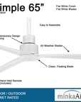 Simple XL Outdoor Ceiling Fan - From Where -